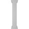 Ekena Millwork 8"W x 48"H Plain Newel Post with Flat Capital & Base Trim (Installation kit included) NWL08X48PLF0B0 - alternate 4